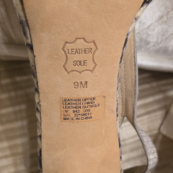 Tory Burch Black and White Snakeskin Heels - Picture 10 of 16